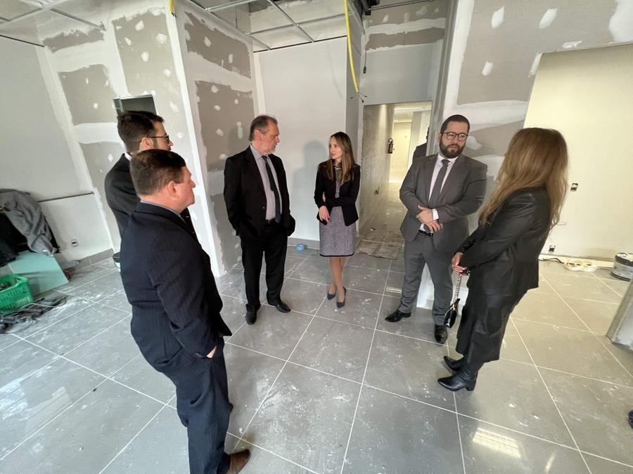 Comitiva do TJRS visitou as obras de reconstru&ccedil;&atilde;o do Foro de Eldorado do Sul