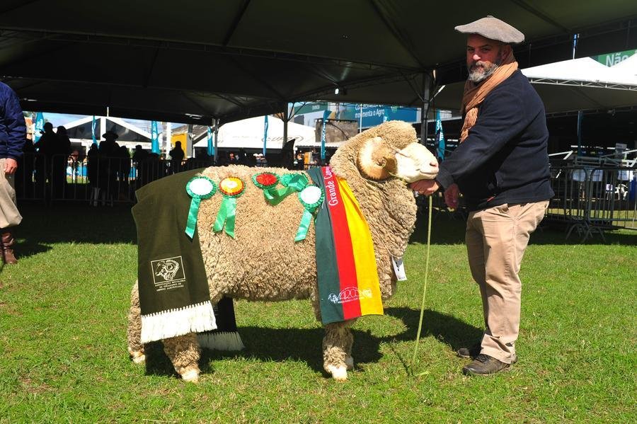 Rodrigues, com o campe&atilde;o Camila IA 3627, representa a terceira gera&ccedil;&atilde;o de criadores da Cabanha Santa Camila