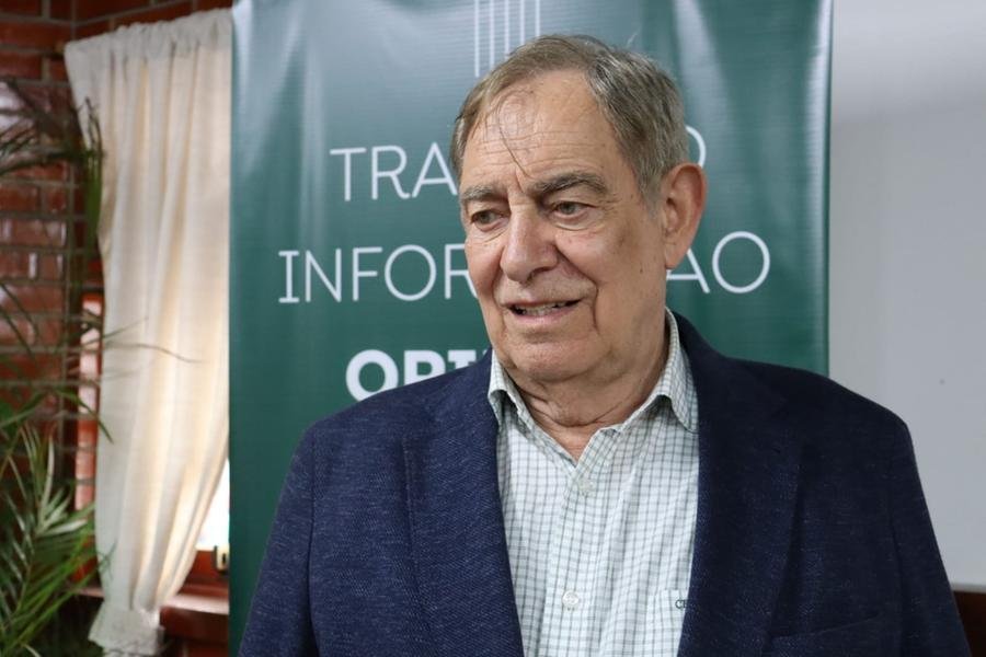 Cl&aacute;udio Bier, presidente da Federa&ccedil;&atilde;o das Ind&uacute;strias do Estado do Rio Grande do Sul (FIERGS) em visita &agrave; casa do Correio do Povo.