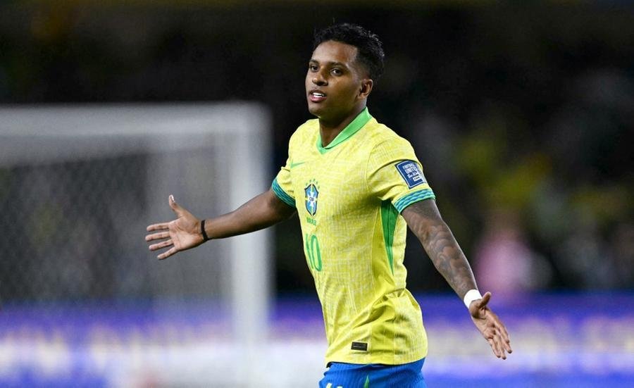 Rodrygo fez o gol da vit&oacute;ria do Brasil contra o Equador