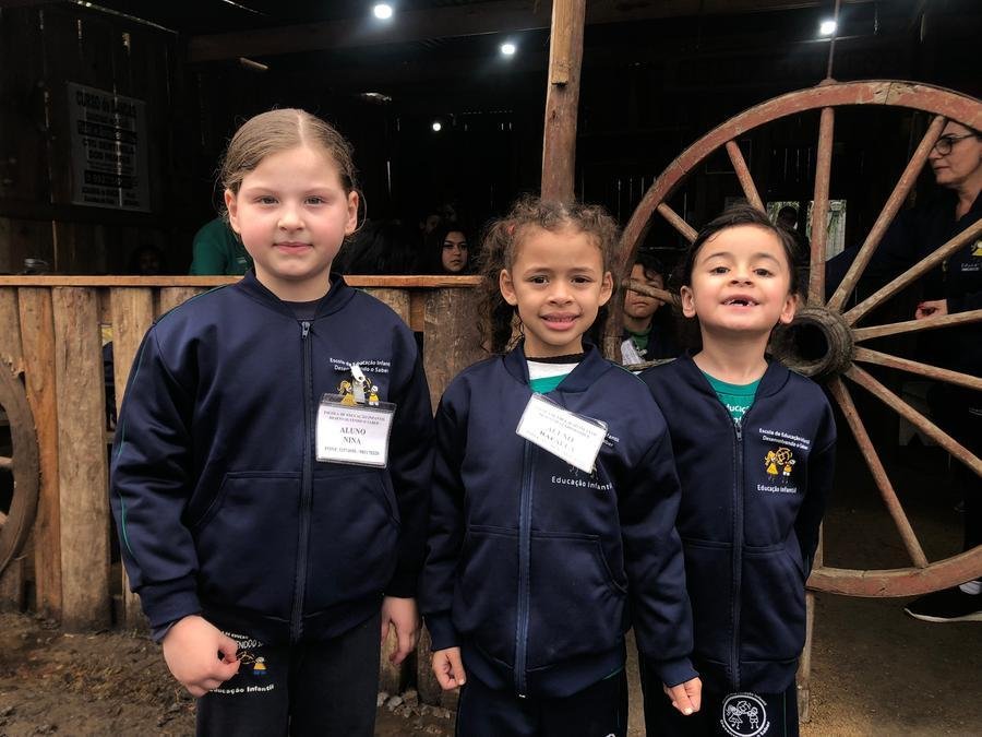 Nina (E), Rafaela e Anna, da Escola Desenvolvendo o Saber, contam adorar estudar o tradicionalismo ga&uacute;cho