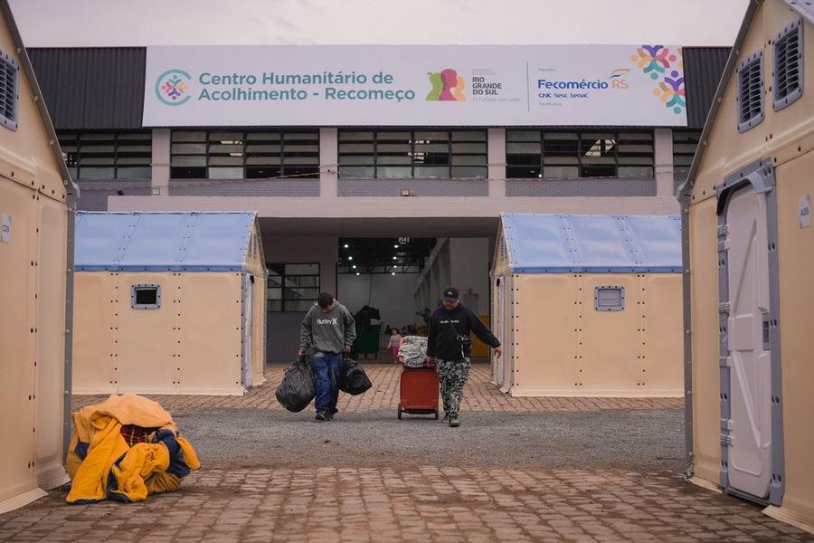 Centros s&atilde;o solu&ccedil;&atilde;o transit&oacute;ria para oferecer dignidade e prote&ccedil;&atilde;o &agrave;s fam&iacute;lias desabrigadas