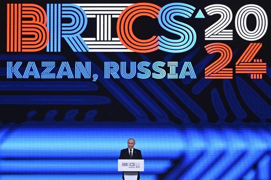 Putin fez um discurso na reuni&atilde;o de c&uacute;pula dos Brics, em Kazan