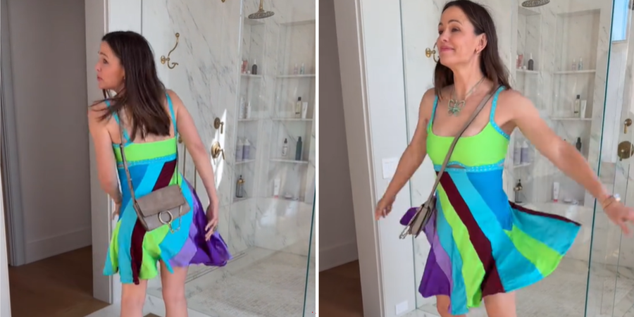 Jennifer Garner recuperou o ic&ocirc;nico vestido colorido de "De Repente 30"