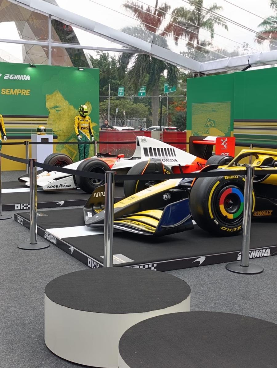 Modelo est&aacute; em exposi&ccedil;&atilde;o e vai andar como tributo ao tricampe&atilde;o