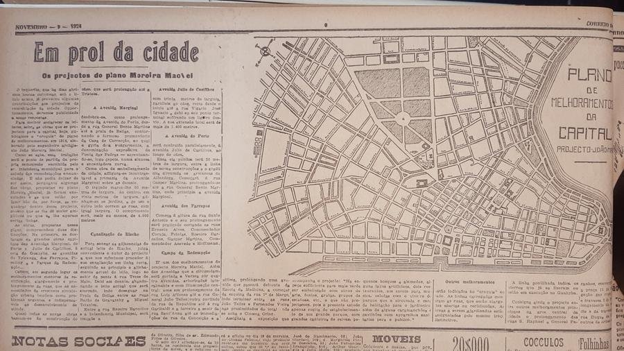 A partir de projetos de 10 anos antes, de autoria do engenheiro Jo&atilde;o Moreira Maciel, em 1924 a Intend&ecirc;ncia de Porto Alegre desenvolveu planos de moderniza&ccedil;&atilde;o da cidade. Entre as obras previstas estava a canaliza&ccedil;&atilde;o do Arroio Dil&uacute;vio (chamado &agrave; &eacute;poca de Riacho) e uma aten&ccedil;&atilde;o especial &agrave; &aacute;rea do Campo da Reden&ccedil;&atilde;o
