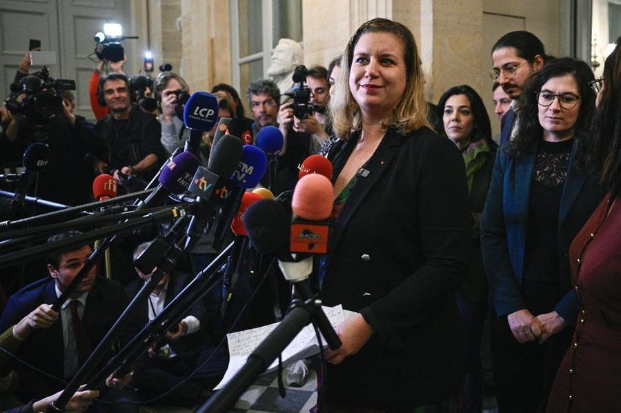 Mathilde Panot fez duras cr&iacute;ticas ao Governo Macron