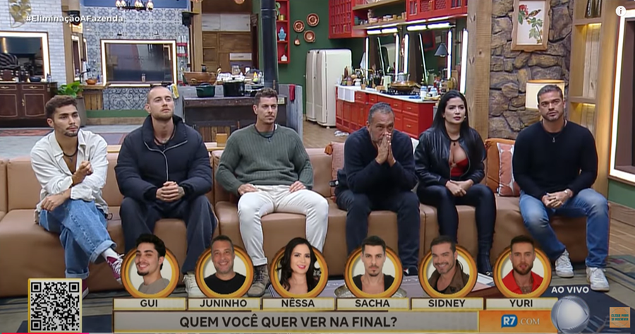 Gui, Juninho, Nessa, Sacha, Sidney e Yuri disputam as quatro vagas na final do programa
