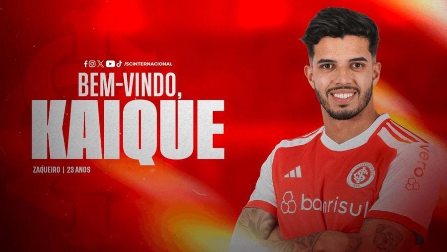 Inter confirma a volta do zagueiro Kaique Rocha, que estava no Athletico-PR