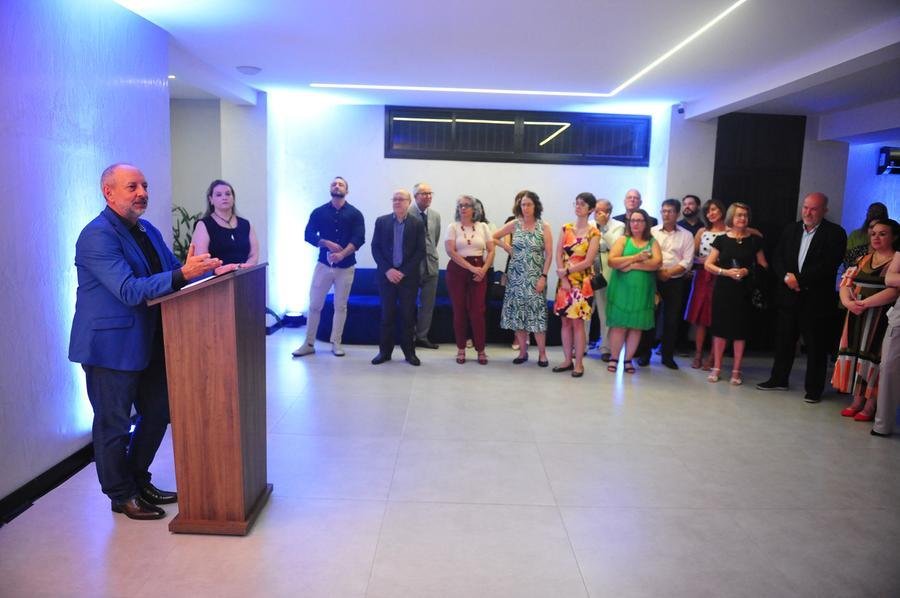 Presidente da Fundatec, Carlos Henrique Castro (E), foi um dos homenageados da noite