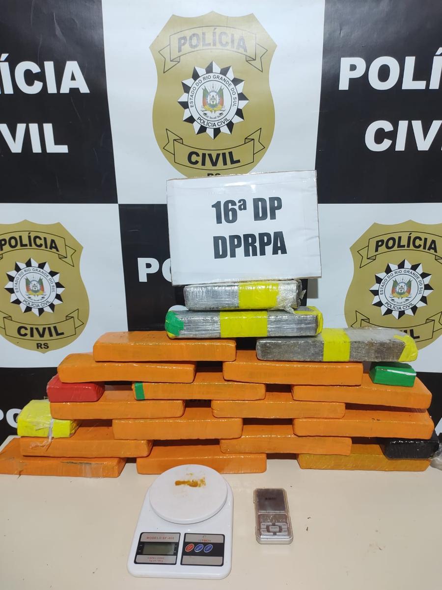 Drogas foram apreendidas pela Pol&iacute;cia Civil durante a ocorr&ecirc;ncia