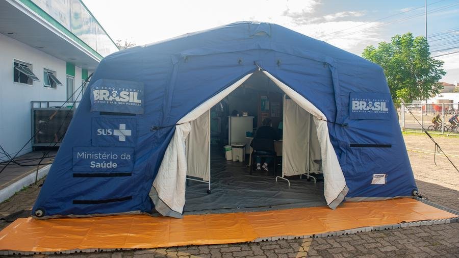 Situa&ccedil;&atilde;o da dengue em Porto Alegre | Hospital de Campanha na UPA Moacyr Scliar, na zona norte de Porto Alegre