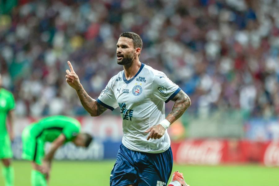 Willian Jos&eacute; marcou o gol da vit&oacute;ria do Bahia sobre o Atl&eacute;tico Nacional