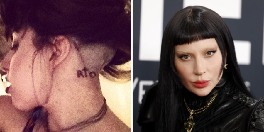 Lady Gaga resolveu marcar na pele a palavra "Rio"
