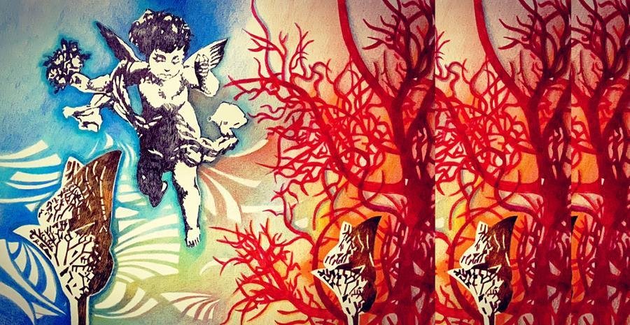 Obra da artista Liana Timm integra a exposi&ccedil;&atilde;o "Extravagante", que pode ser visitada na Macun Livraria e Caf&eacute;