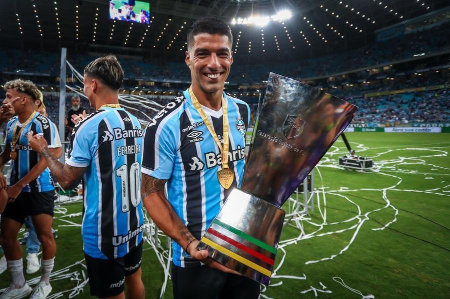 Su&aacute;rez foi campe&atilde;o da Recopa Ga&uacute;cha em 2023