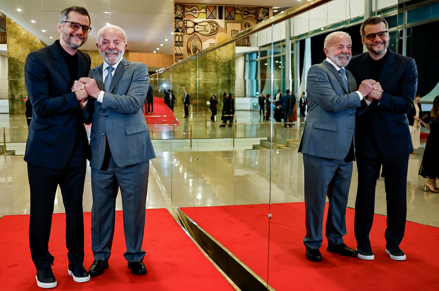 Presidente Lula com o ator Wagner Moura