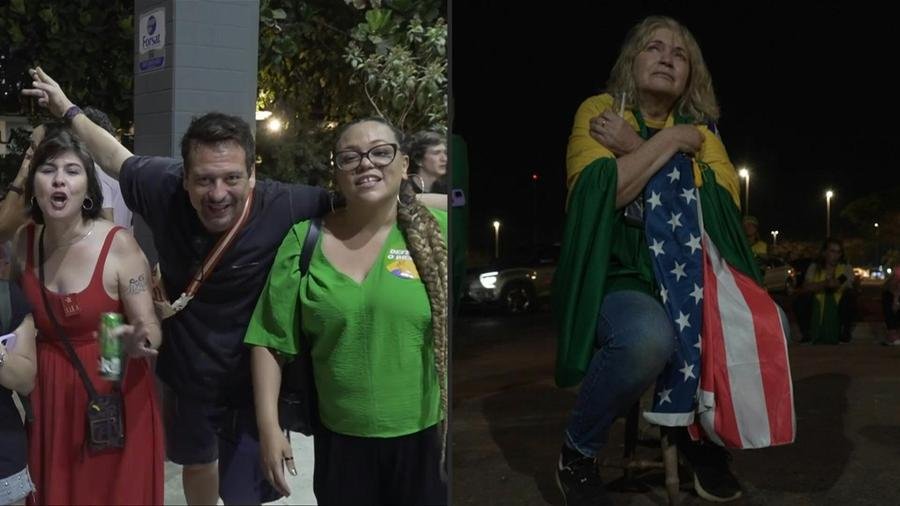Enquanto parte da popula&ccedil;&atilde;o festejava a condena&ccedil;&atilde;o de Bolsonaro, apoiadores do ex-presidente lamentavam a senten&ccedil;a