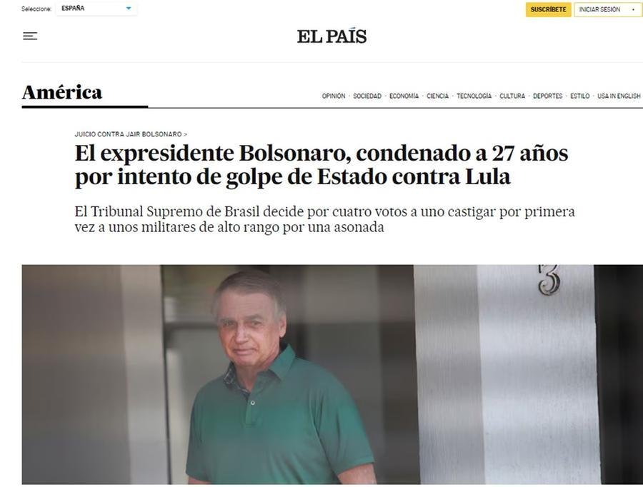 El Pa&iacute;s destacou que, apesar de 'forte press&atilde;o' dos Estados Unidos, o julgamento contra o ex-presidente e aliados foi conclu&iacute;do.