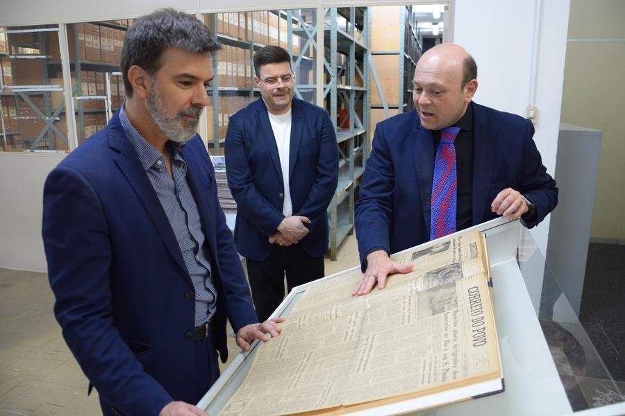 Promotor foi recebido pelo diretor-presidente do Correio do Povo, Marcelo Dantas, e pelo presidente da Record Gua&iacute;ba, Gustavo Paulus