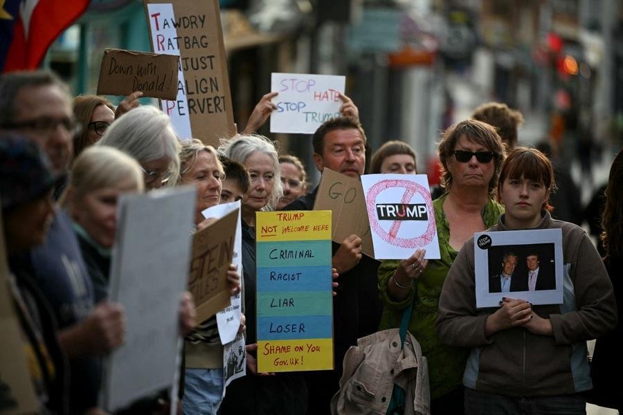 Na quarta-feira, milhares de pessoas planejam se manifestar em Londres contra esta visita de Estado, a segunda realizada por Trump ao Reino Unido