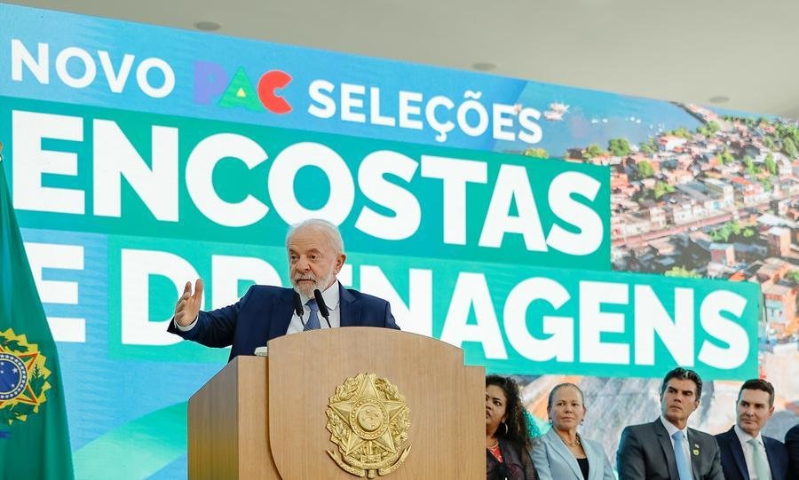 Lula anunciou resultados do Novo PAC Sele&ccedil;&otilde;es para drenagem e conten&ccedil;&atilde;o de encostas