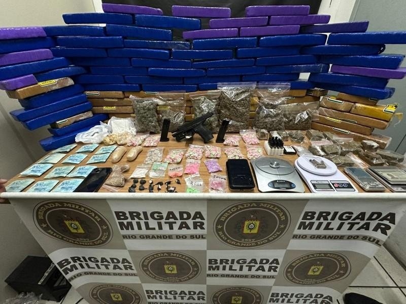Drogas foram apreendidas em a&ccedil;&atilde;o do 32&ordm; BPM e da&nbsp;2&ordf; Cia Independente de Taquara