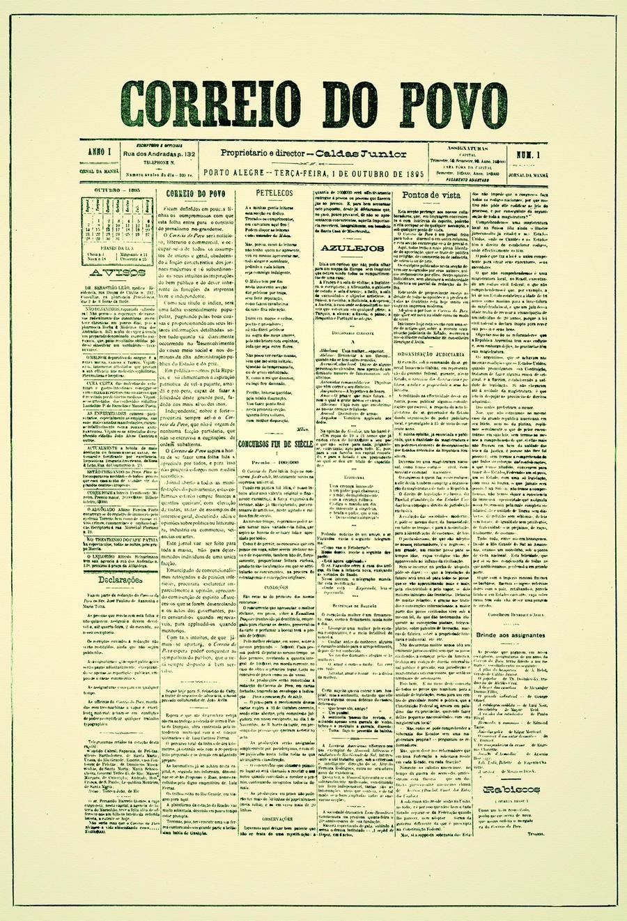 O jornal surgiu com o fim da sangrenta Revolu&ccedil;&atilde;o Federalista e se propunha superar diverg&ecirc;ncias pol&iacute;ticas