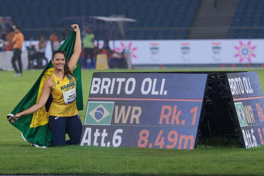 Wanna Brito quebrou o recorde mundial no arremesso de peso