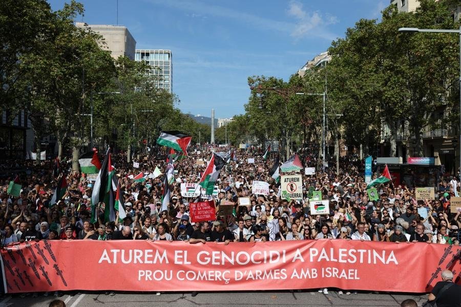 Milhares foram para ruas pela Palestina