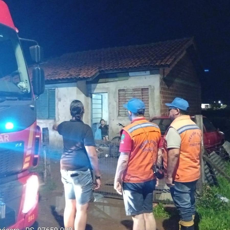Itaqui registrou estragos nesse domingo por conta do temporal