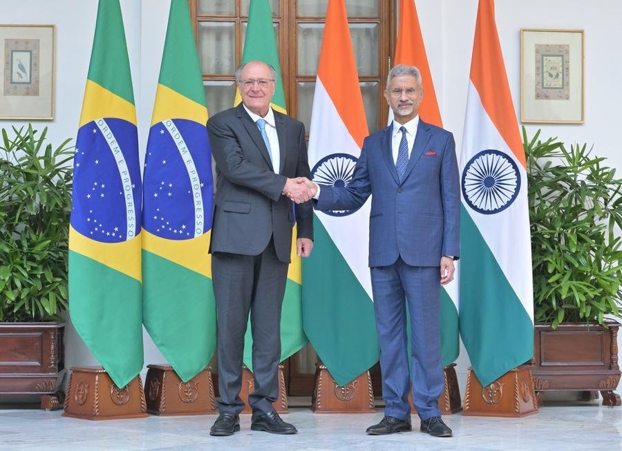 Alckmin, durante a Reuni&atilde;o de trabalho com Embaixador S. Jaishankar, Ministro dos Assuntos Estrangeiros da Rep&uacute;blica da &Iacute;ndia, em Nova Delhi, na &Iacute;ndia.