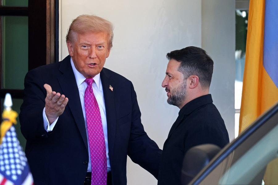 Zelensky em reuni&atilde;o com Trump nesta sexta-feira