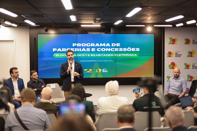 Eduardo Leite detalhou em apresenta&ccedil;&atilde;o o processo do bloco 1 de concess&otilde;es