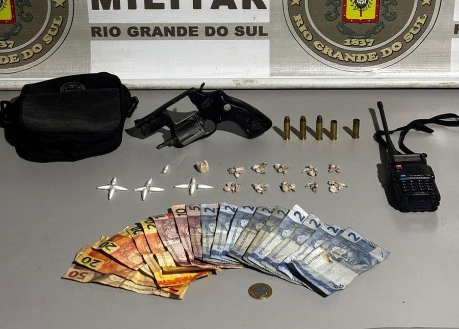 Arma e drogas foram apreendidas com criminosos em Gravata&iacute;