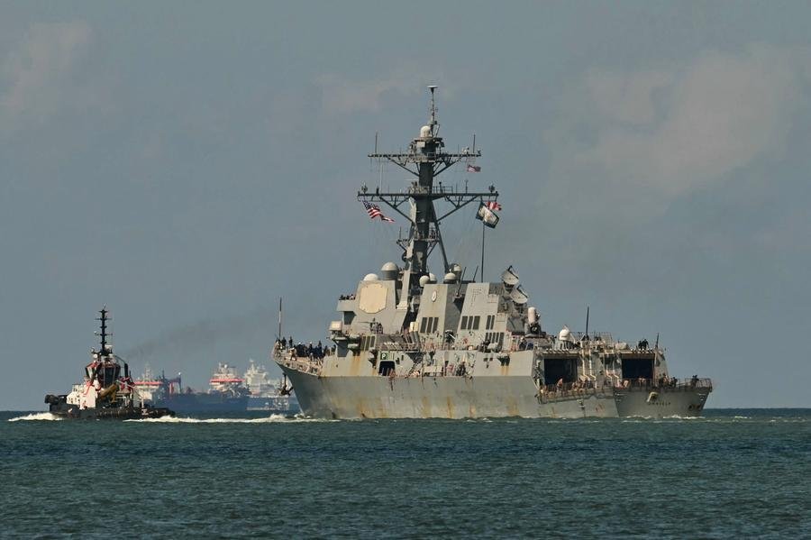 Navio destr&oacute;ier dos Estados Unidos deixou um porto em Trinidad e Tobago nesta quinta