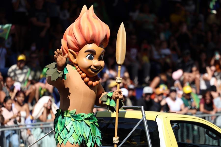 Mascote participou em Bras&iacute;lia do desfile de 7 de Setembro