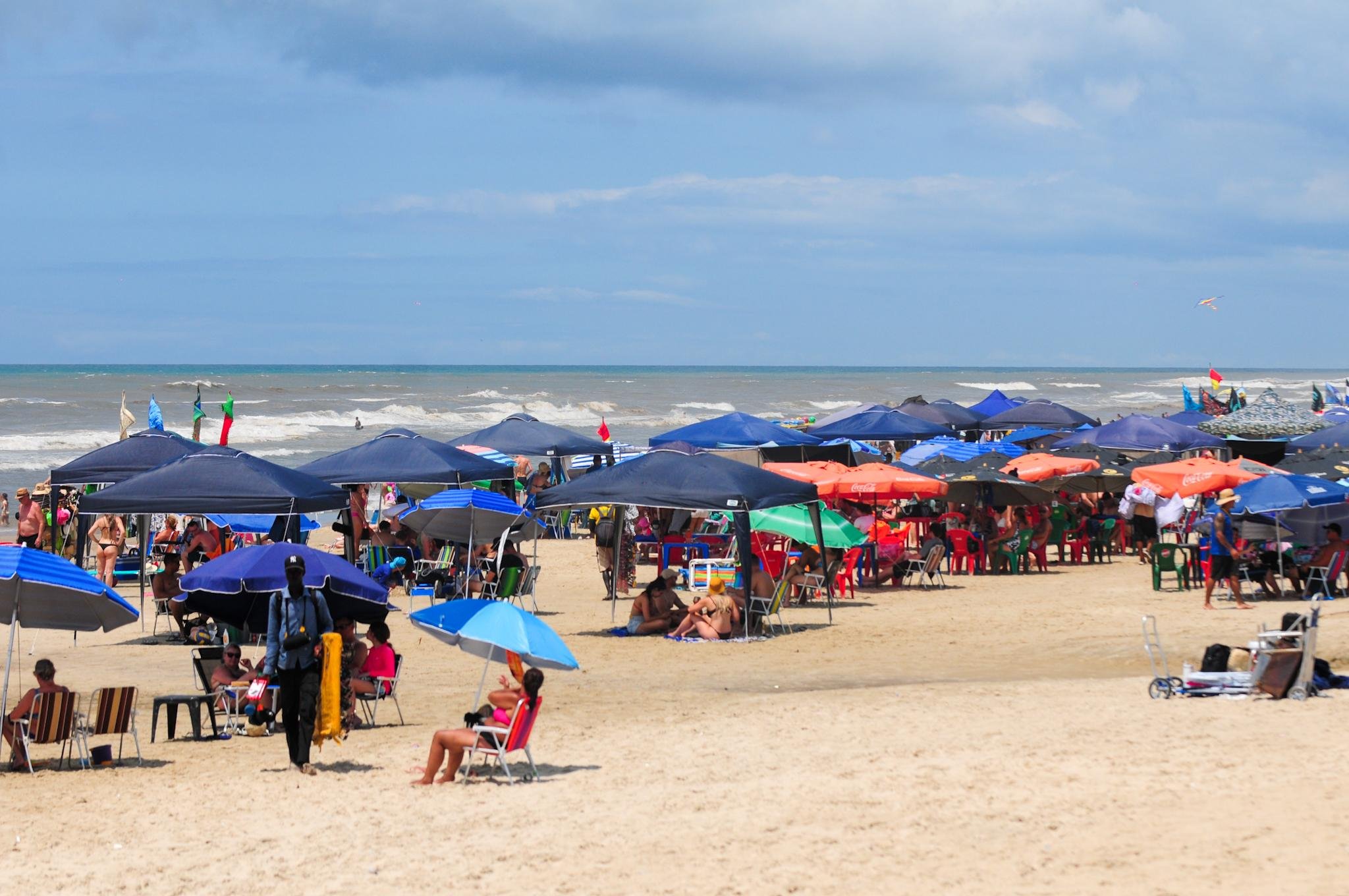 Ambiental na beira da praia de Cap&atilde;o da Canoa