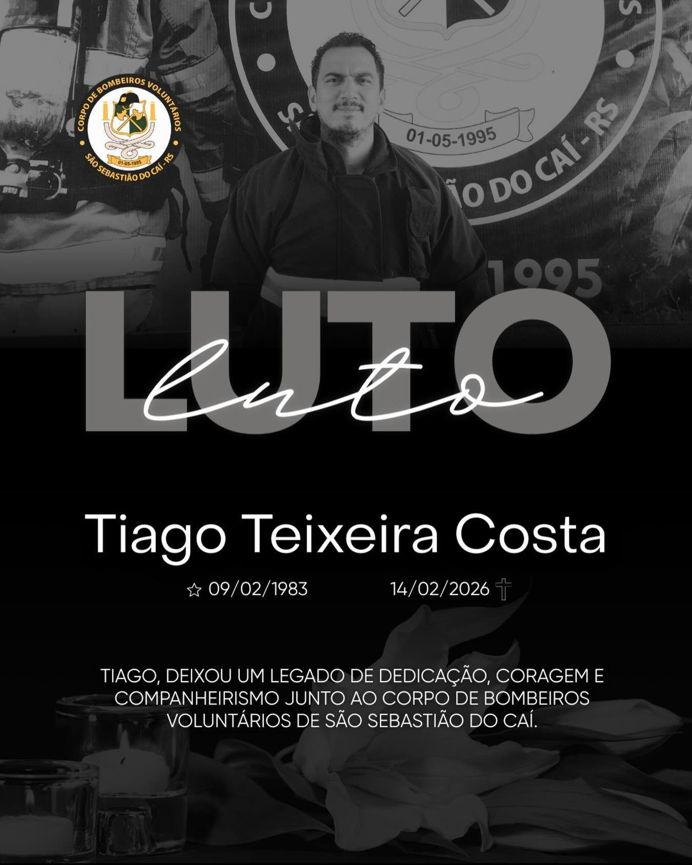 Tiago Teixeira Costa, de 43 anos, perdeu o controle da motocicleta que conduzia e caiu &agrave;s margens da ERS 24