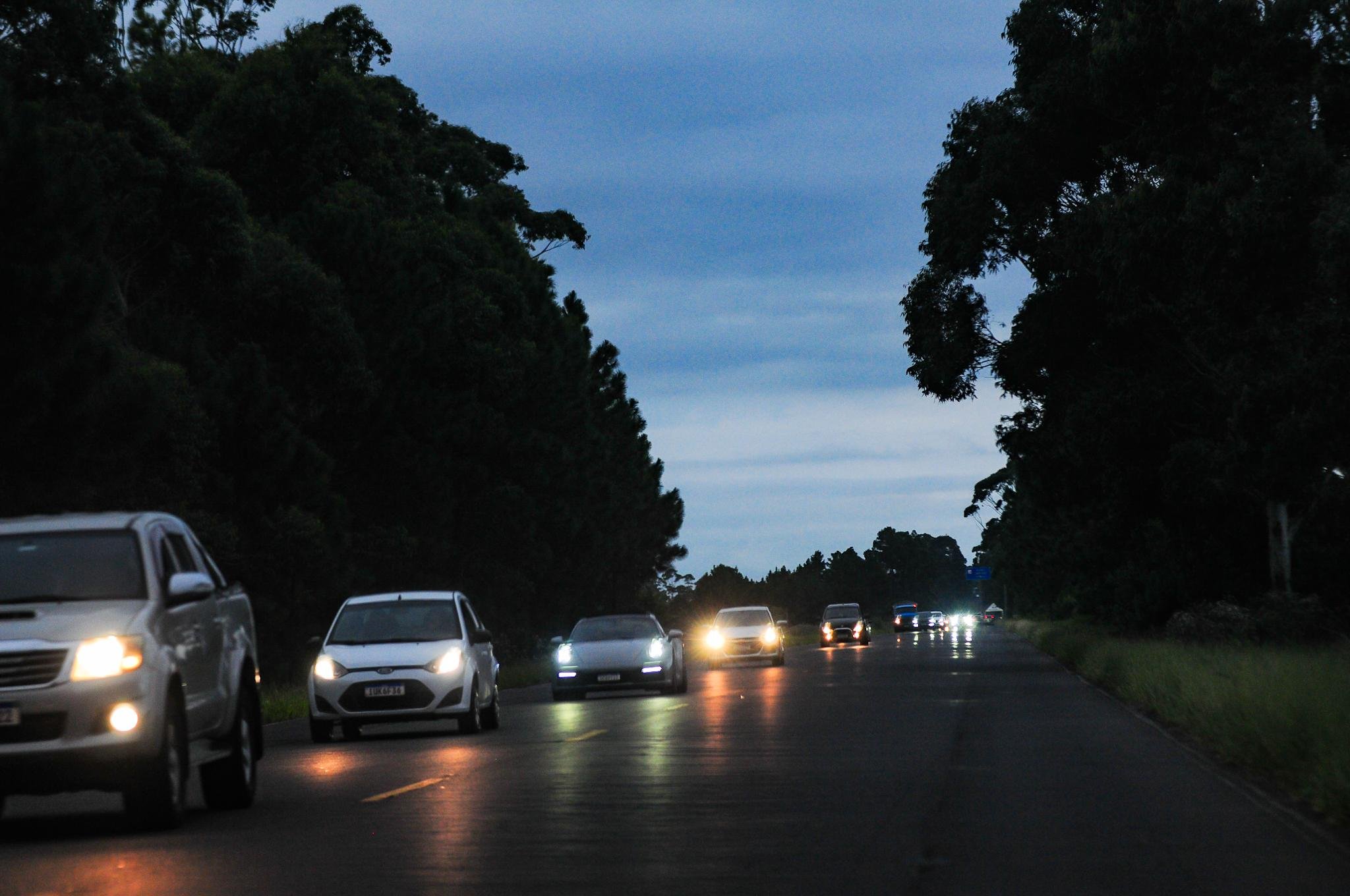 Movimento de volta das praias do Litoral Norte na Estrada do Mar (ERS-389) ap&oacute;s o Carnaval