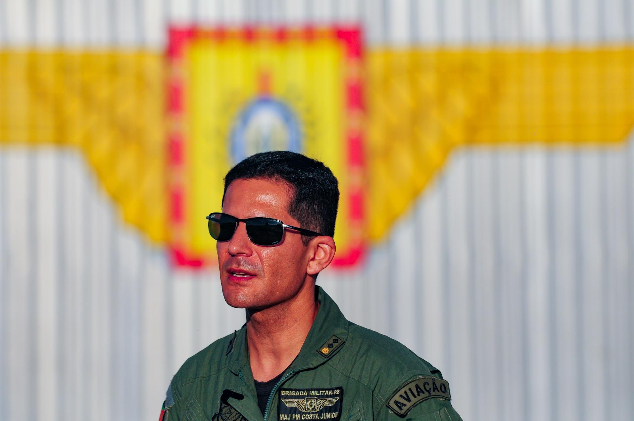 Major Ivan Costa J&uacute;nior &eacute; o comandante de Aeronave do Comando de Avia&ccedil;&atilde;o da Brigada Militar
