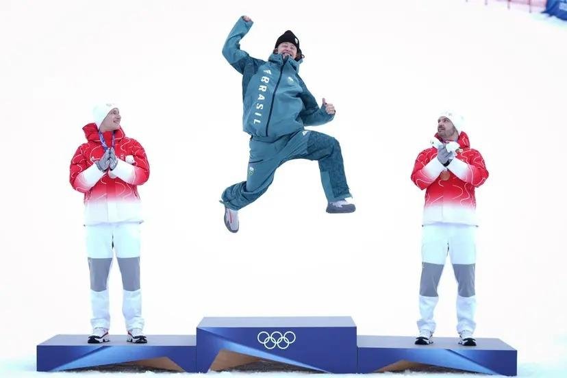 Lucas Pinheiro garantiu o ouro brasileiro no esqui alpino