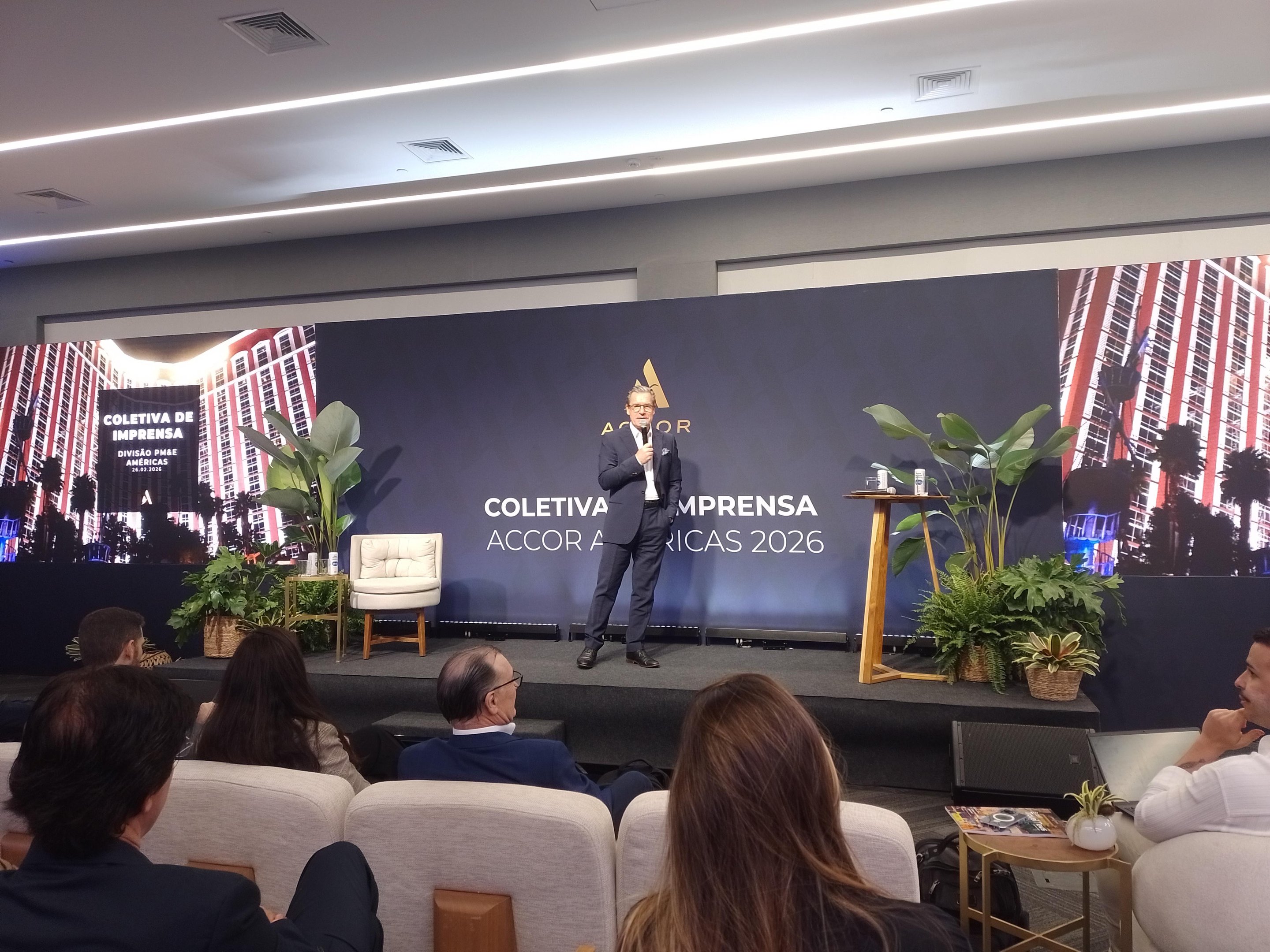 Os dados foram apresentados em coletiva de imprensa na manh&atilde; desta quinta-feira, em S&atilde;o Paulo, com n&uacute;meros apresentados&nbsp;pelo CEO da Accor das Am&eacute;ricas, Thomas Dubaere