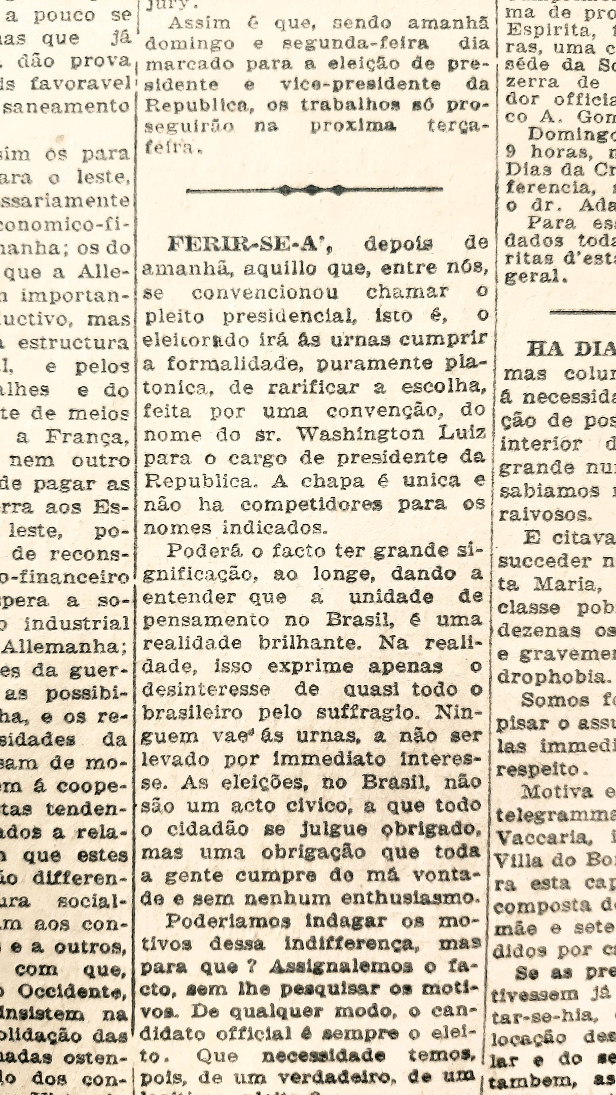 Editorial questiona a pertin&ecirc;ncia da elei&ccedil;&atilde;o presidencial reduzida a apenas um candidato oficial