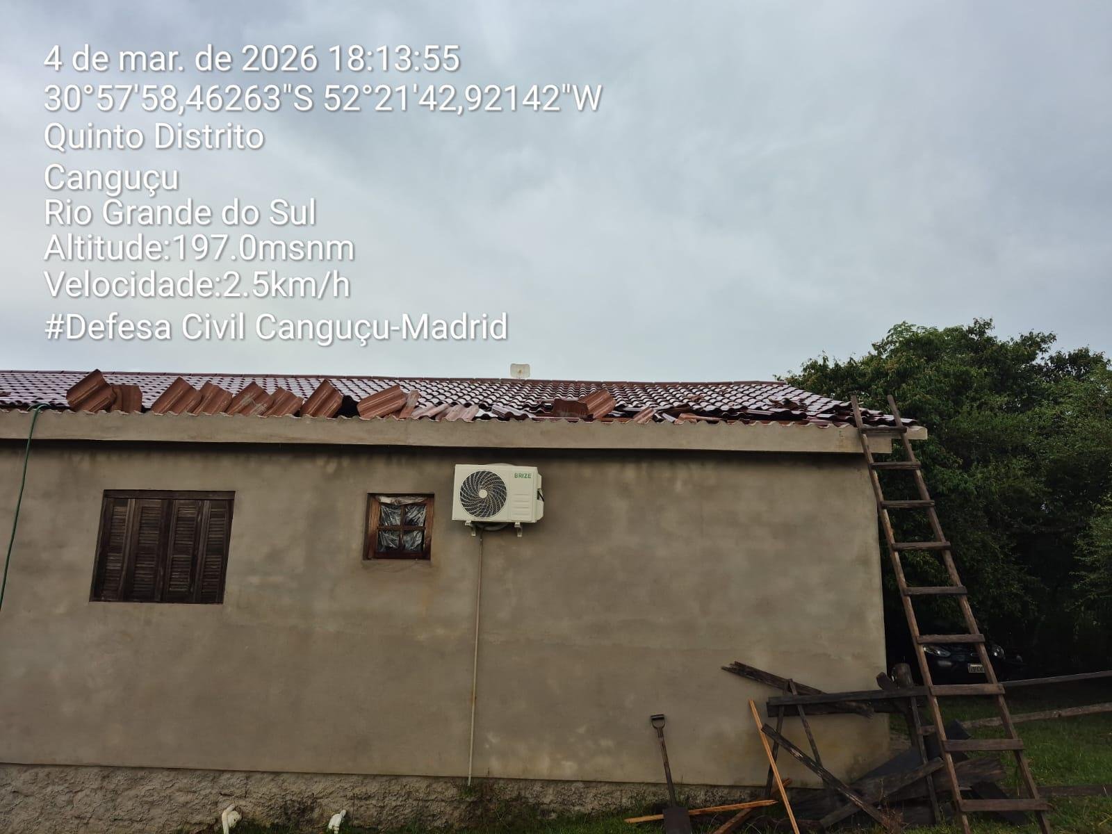 Em Cangu&ccedil;u, os estragos  foram registrados na localidade de Armada, no 5&ordm; distrito