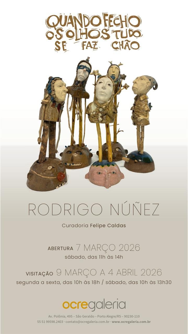 Ocre Galeria recebe, a partir deste s&aacute;bado, a exposi&ccedil;&atilde;o "Quando fecho os olhos, tudo se faz ch&atilde;o", de Rodrigo N&uacute;&ntilde;ez