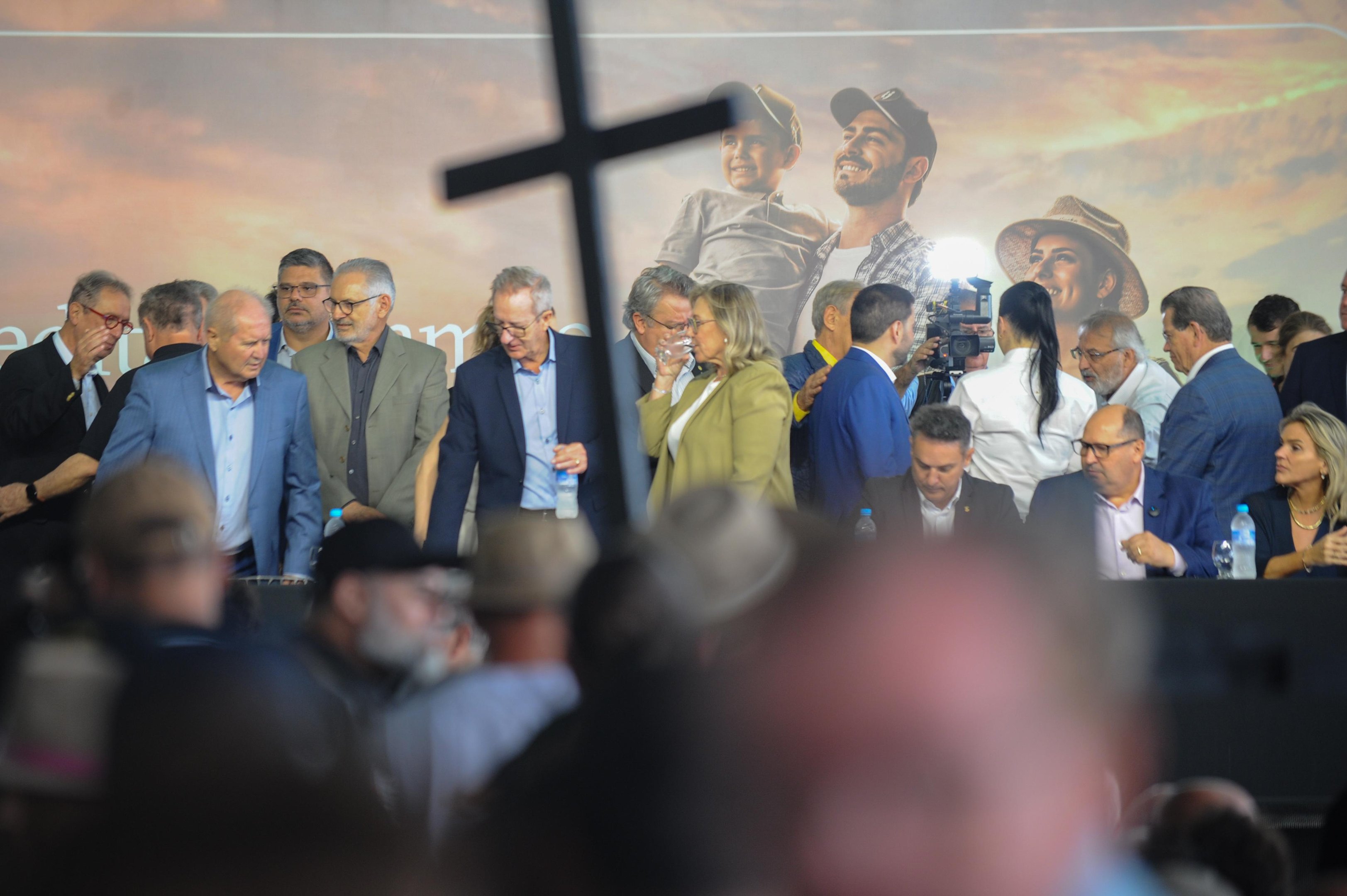 Protestantes receberam apoio nos discursos na solenidade de abertura da Expodireto Cotrijal