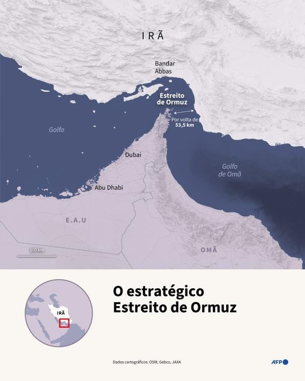 Pelo Estreito de Ormuz normalmente passa 20% do petr&oacute;leo e do g&aacute;s natural liquefeito do mundo