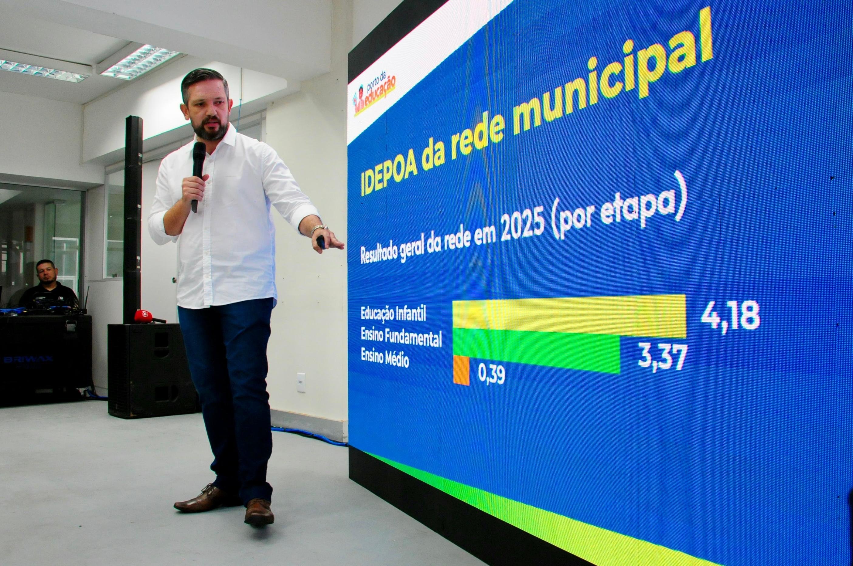 A apresenta&ccedil;&atilde;o dos dados foi feita pelo secret&aacute;rio municipal de Educa&ccedil;&atilde;o, Leonardo Pascoal