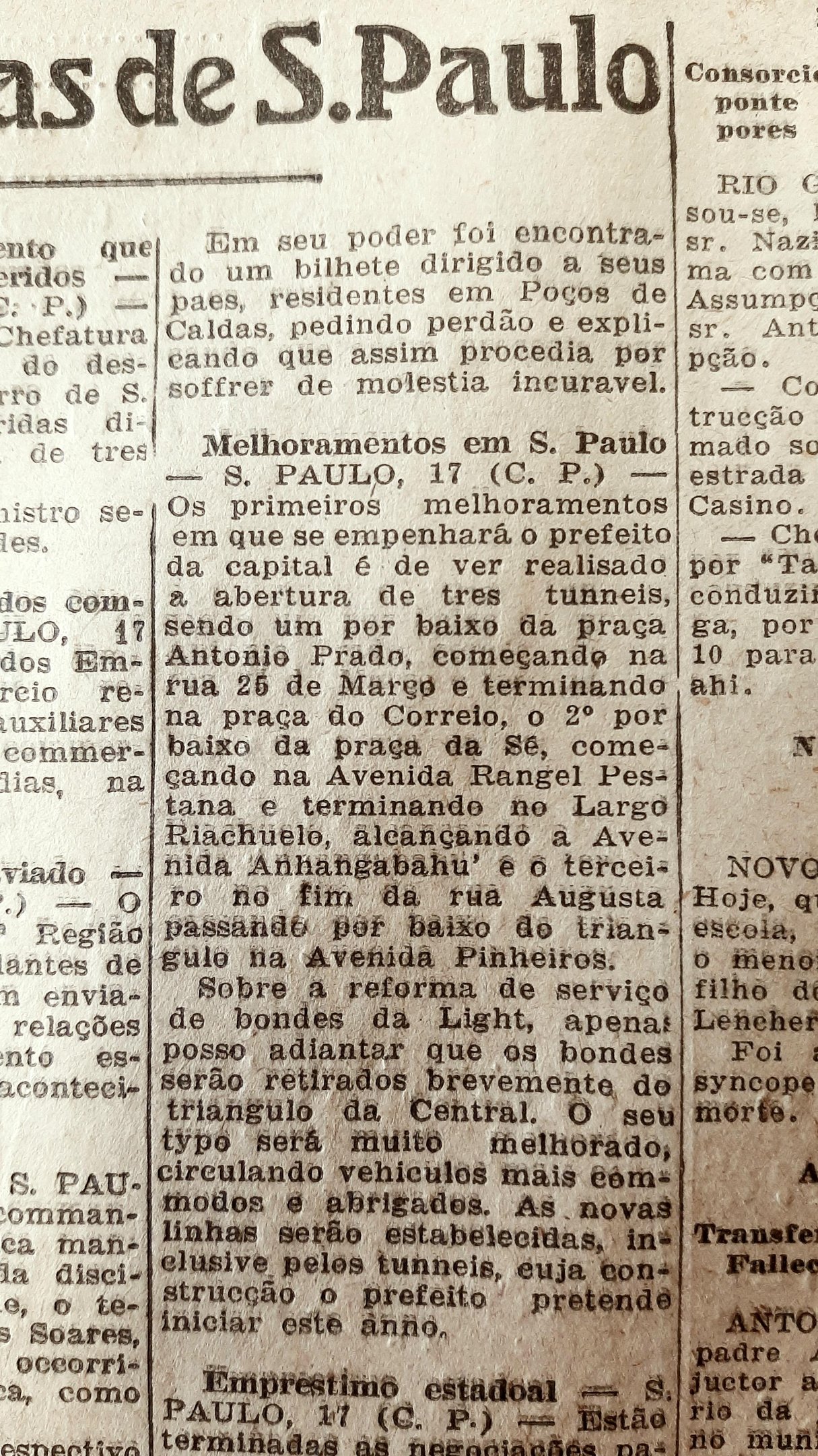 S&atilde;o Paulo experimentava um surto de constru&ccedil;&otilde;es e obras p&uacute;blicas imponentes